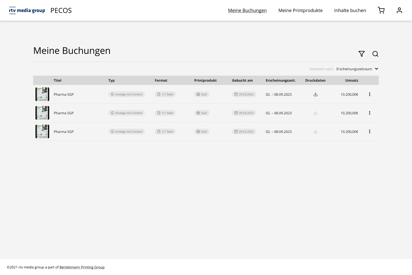 Booking confirmation after checkout for publishers