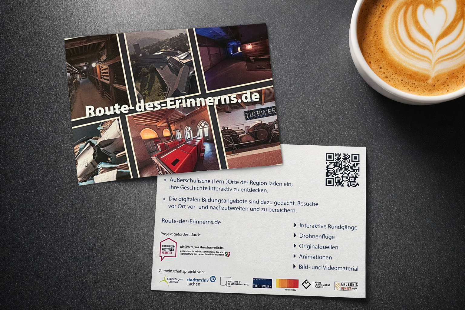 Info Postkarten zur Route des Erinnerns